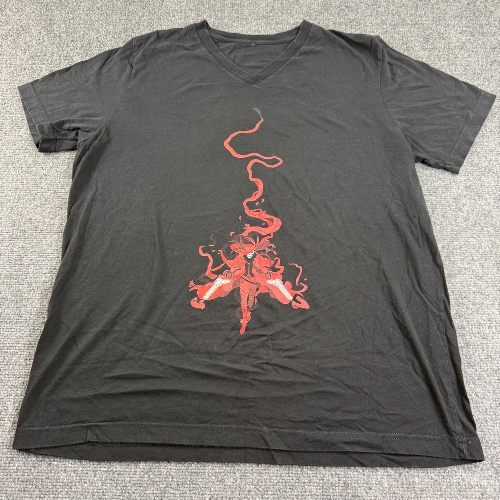 Hellsing Alucard Graphic T-Shirt XL Black V-Neck Anime Manga Mens